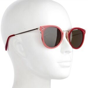 Celine CL40033F Red Gold Cat Eye Sunglasses Womens Designer Frames Italy 56mm